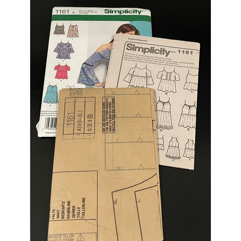 00306 - Simplicity 1161 Misses Mini Dress & Tunic Top Sewing Pattern XS-XL UNCUT